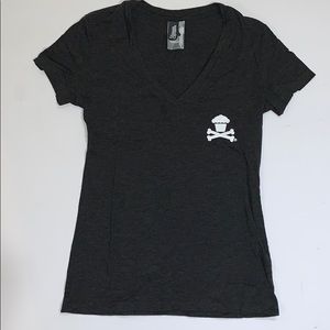 Johnny Cupcakes “Mini Crossbones” V-Neck T-Shirt